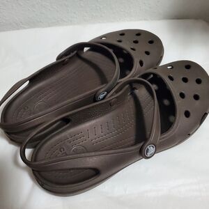 CROCS Classic Clog Sandals in Chocolate Brown